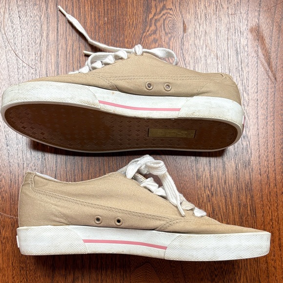 Polo by Ralph Lauren Tan Canvas Upper Sneakers 7.5 - Picture 8 of 11